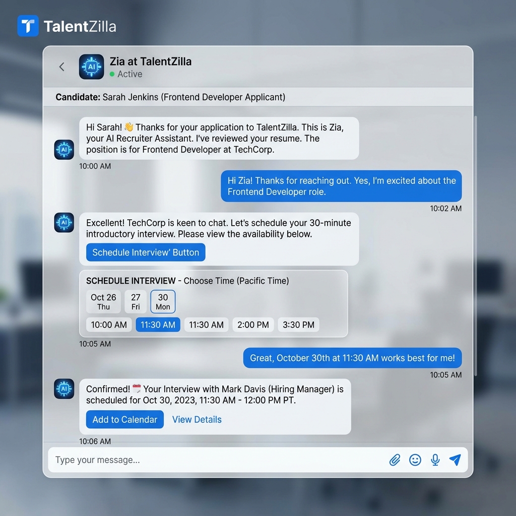 AI Hiring Chatbot & Candidate Support